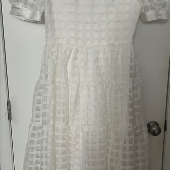 English factory gridded organza tiered maxi dress - Picture 10 of 12